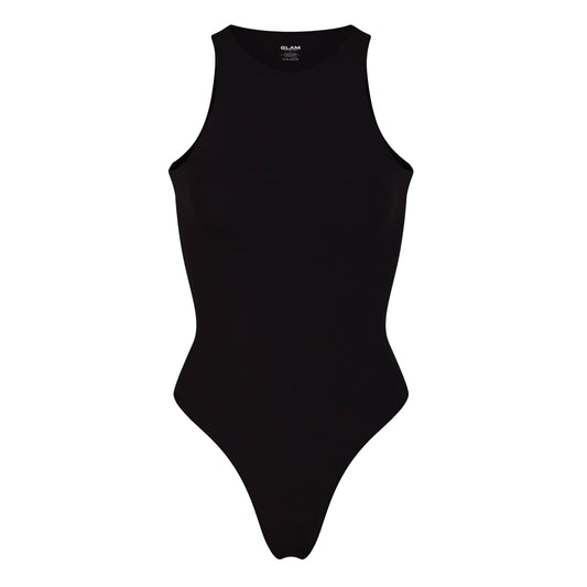 Short Sleeveless Bodysuit - Black