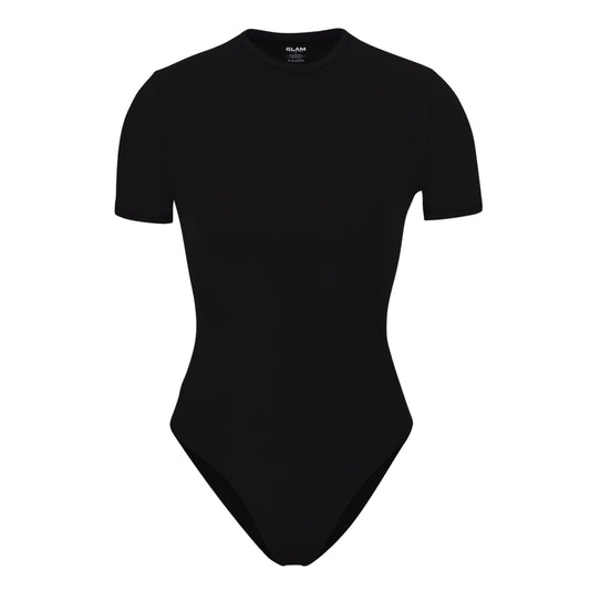 Short Sleeve Bodysuit - Black