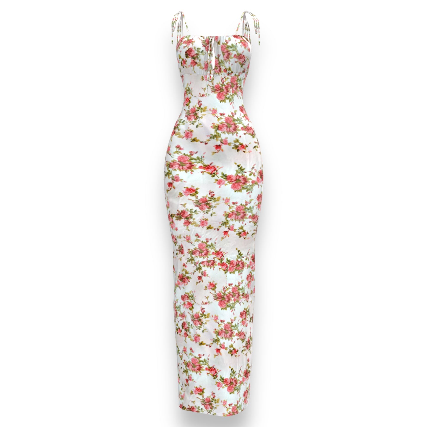 Devon Dress - White/Pink