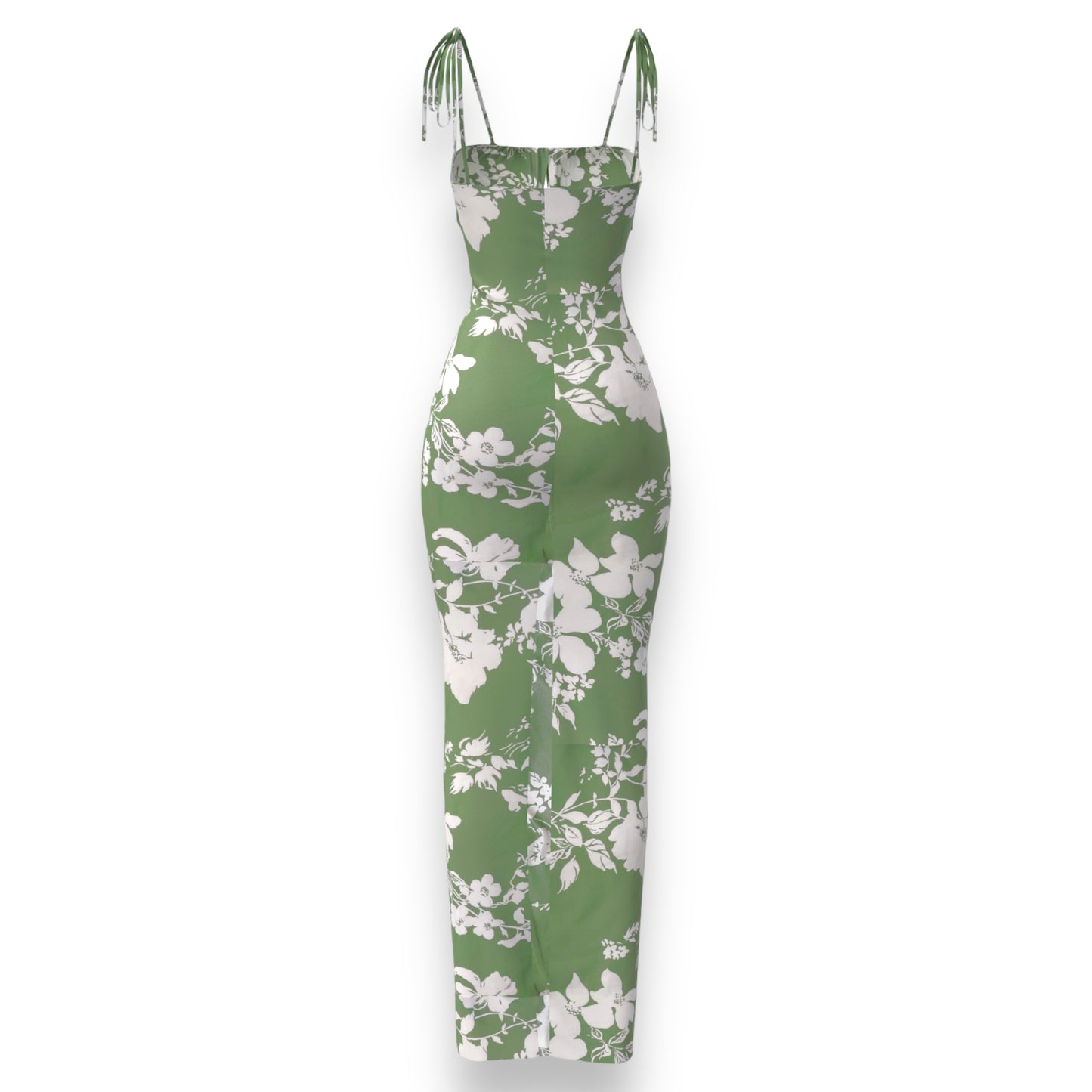 Devon Dress - Green/White