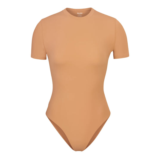 Short Sleeve Bodysuit - Camel