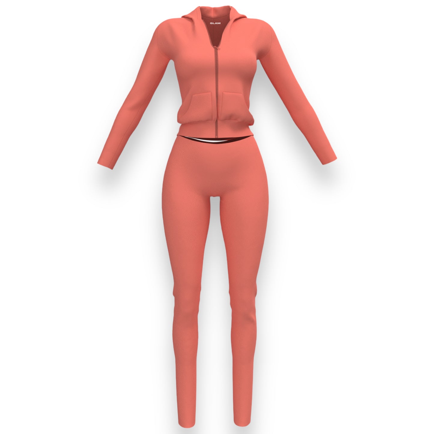 Racer Tracksuit - Coral Peach